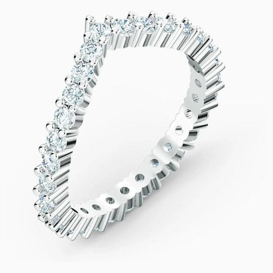Vittore V ring White, Rhodium plated Size 50