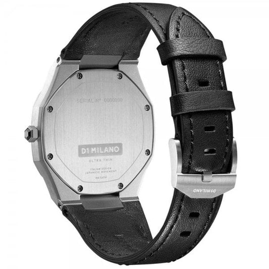 SILVER ULTRA THIN LEATHER 40 MM