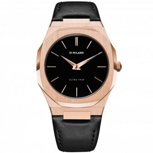ROSE GOLD ULTRA THIN LEATHER 40 MM