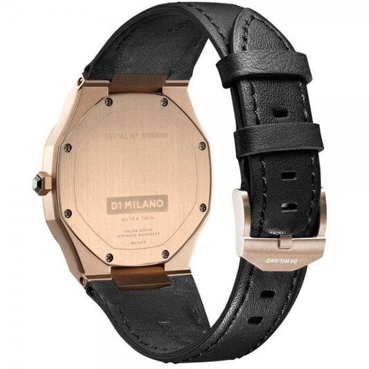 ROSE GOLD ULTRA THIN LEATHER 40 MM