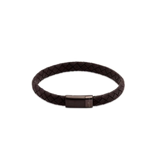 Leather bracelet with Steel Clasp