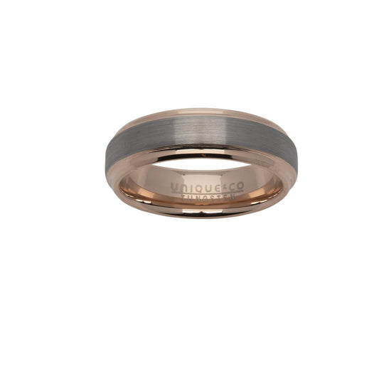 TUNGSTEN & ROSE GOLD PLATED 7MM