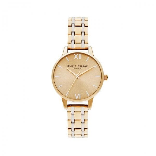 Midi Dial Pale Gold & Silver Watch