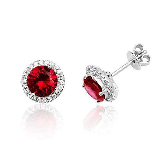 SILVER CLAW SET HALO STYLE STUDS