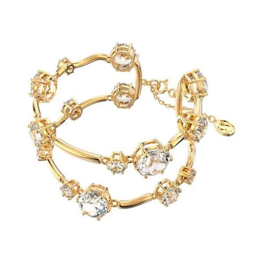 Constella bangle White, Gold-tone plated