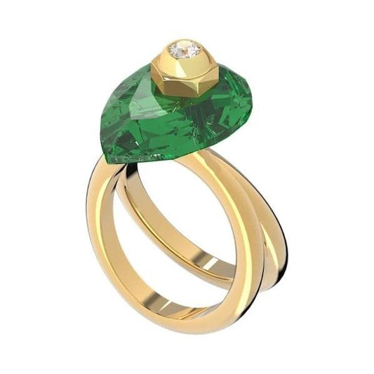 Studiosa ring Pear cut crystal, Green