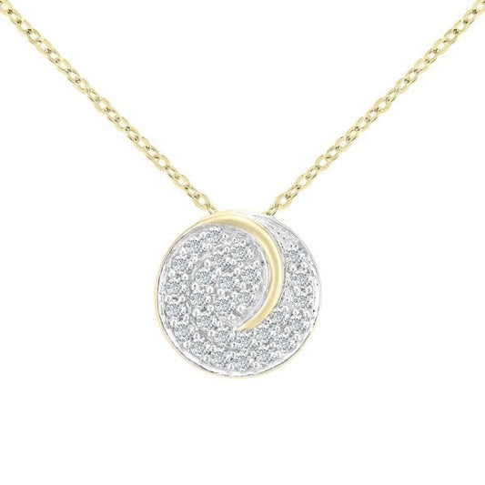 0.28ct Diamond, 18k Yellow Gold Pendant