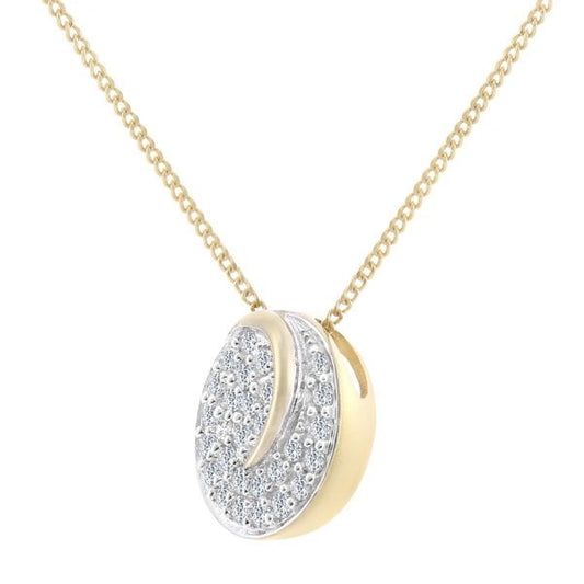 0.28ct Diamond, 18k Yellow Gold Pendant