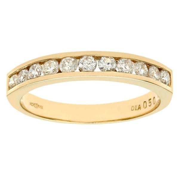 0.50 Diamond and Yellow Gold Ring Size: J