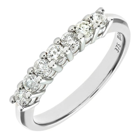 0.5 Diamond and White Gold Ring Size: O