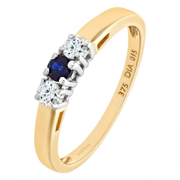 0.15ct Diamond, Sapphire Ring