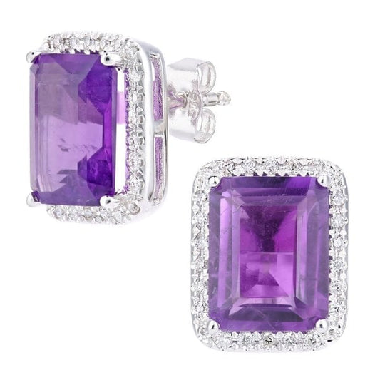 Diamomd 0.15ct, Amethyst Ring