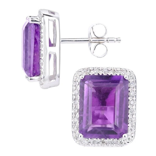 Diamomd 0.15ct, Amethyst Ring