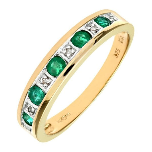 0.02ct Diamond, Emerald Ring