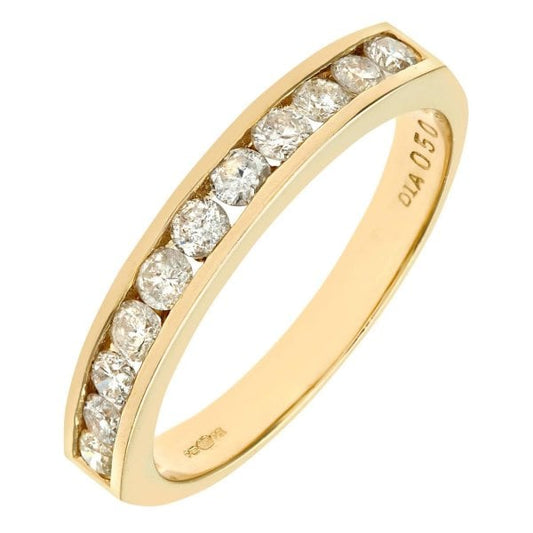 Yellow Goldand Diamond  Ring Size: N