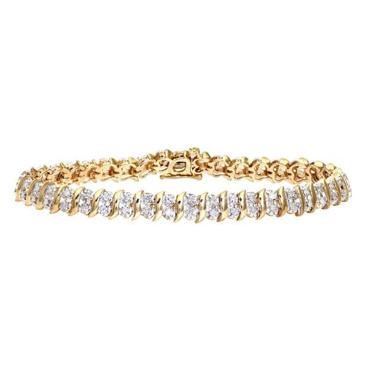 1.00ct Diamond, Gold Bracelet