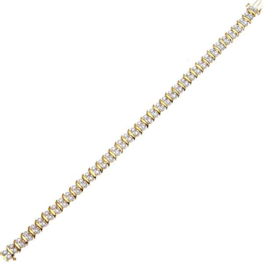 1.00ct Diamond, Gold Bracelet