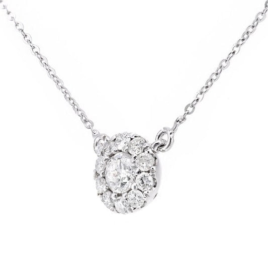 0.28ct Diamond, White Gold Necklace