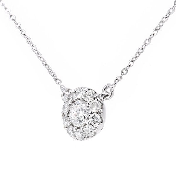 0.28ct Diamond, White Gold Necklace