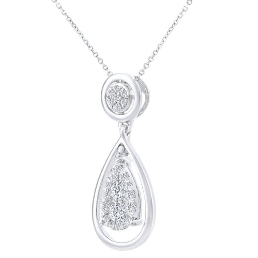 0.25k Diamond & White Gold Pendant