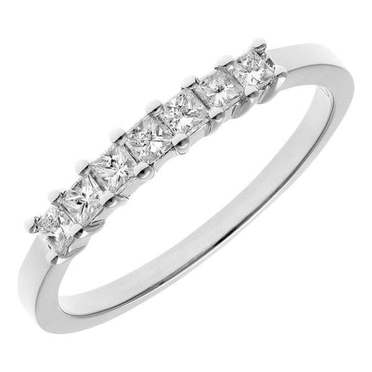 0.33ct Diamond, 18K White Gold Ring Size P