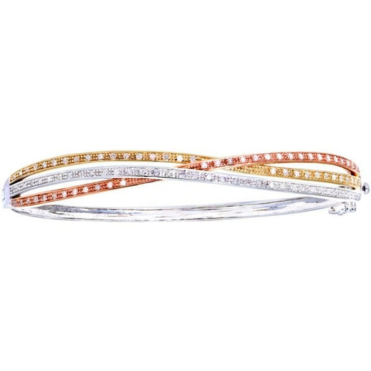 White, Yellow and Rose Gold Bracelet - DIA 0.50CT