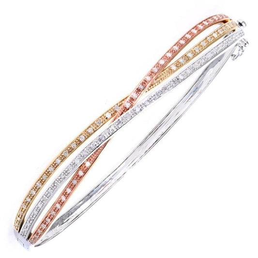 White, Yellow and Rose Gold Bracelet - DIA 0.50CT