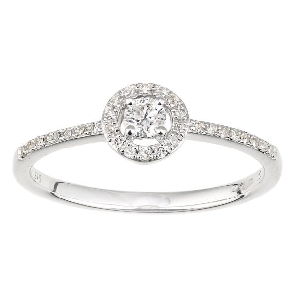 0.22ct Diamond, White Gold Ring