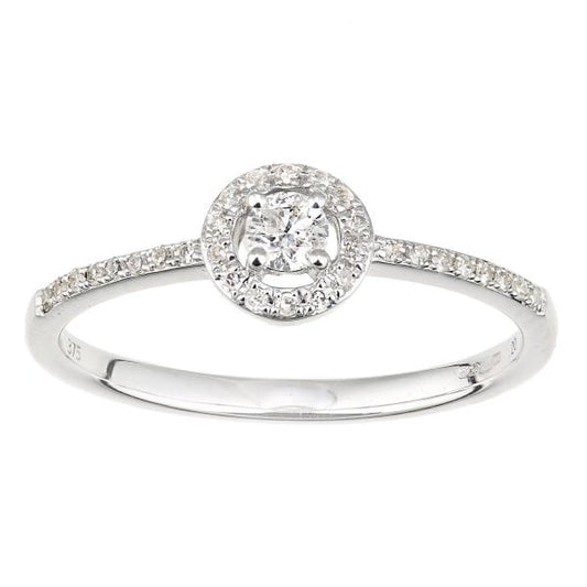 0.22ct Diamond, White Gold Ring