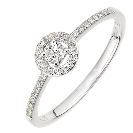 0.22ct Diamond, White Gold Ring