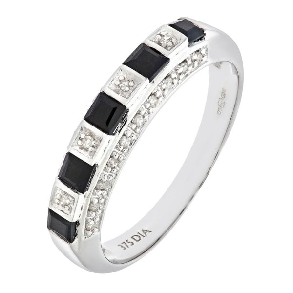 Diamond 0.10ct, Sapphire Ring