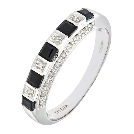 Diamond 0.10ct, Sapphire Ring