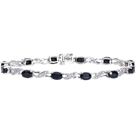 0.15ct Diamond, Sapphire Bracelet