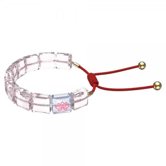 Letra bracelet Lotus, Pink, Gold-tone plated