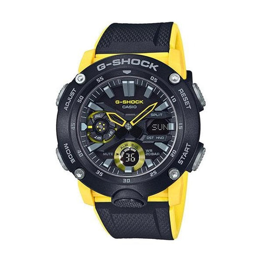 G-Shock Classic Carbon Dual Display Yellow Watch
