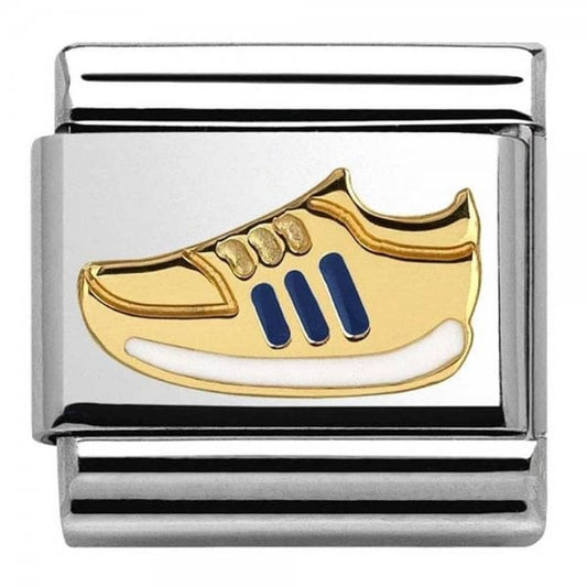 Gold and Blue Sneakers Charm