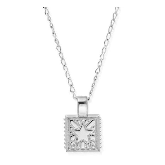 Celestial Wonderer Silver Square Necklace