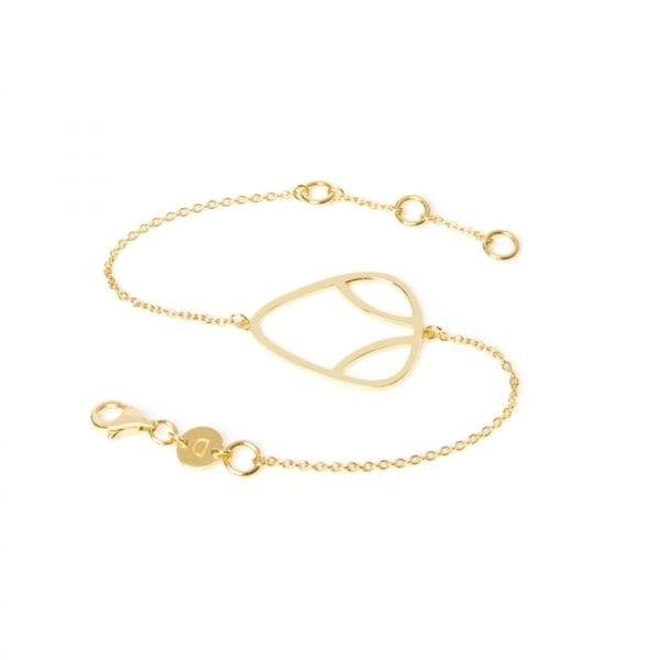 Laura Whitmore Cut Out Plectrum Bracelet - Gold