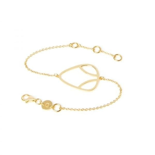 Laura Whitmore Cut Out Plectrum Bracelet - Gold