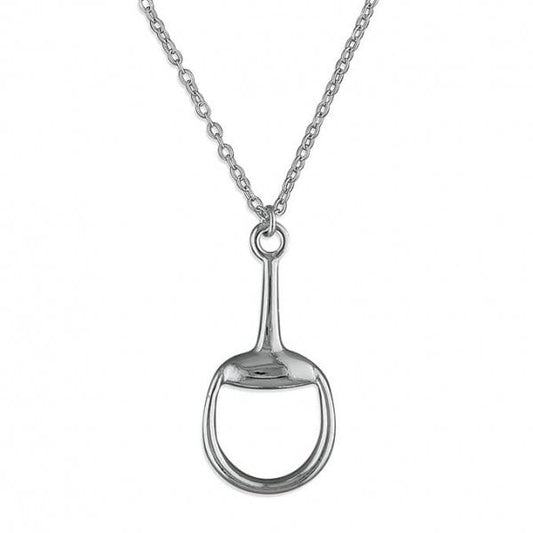 SIL.NECKLACE: 43CM/17IN SINGLE SNAFFLE