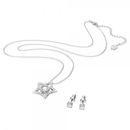 Stella set White, Rhodium plated