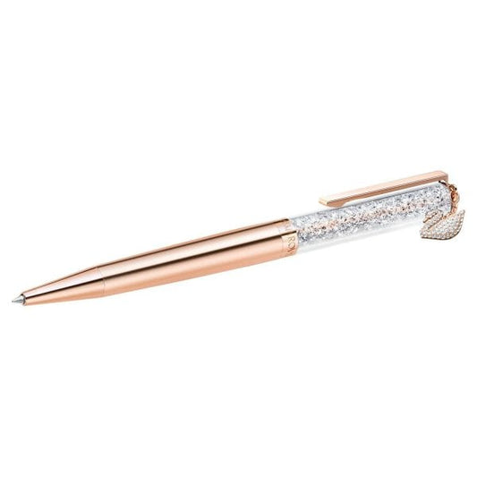 Crystalline ballpoint pen Swan, Rose gold tone