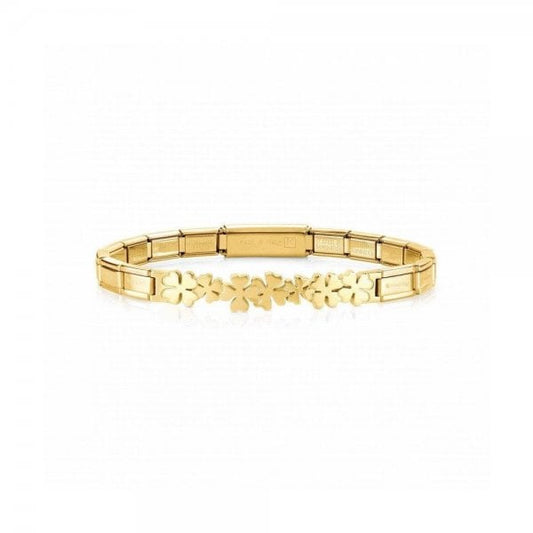 Trendsetter Bracelet Clovers Yellow gold finish
