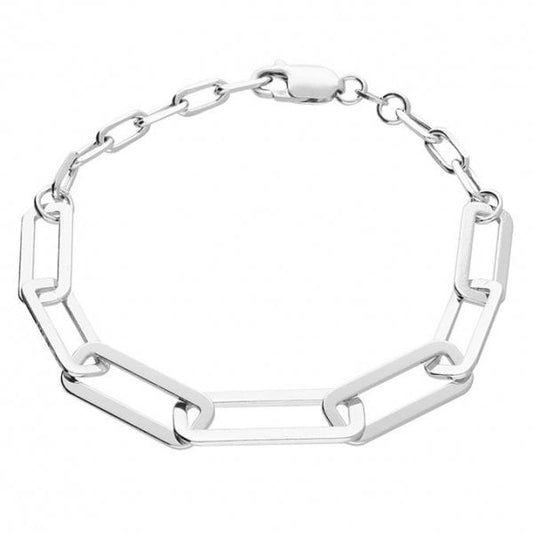 SIL.BRACELET: 19.5CM CHAIN LINK