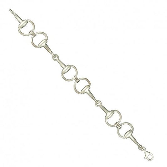 SIL.BRACELET: 19CM/ 7.5IN MEDIUM SNAFFLE