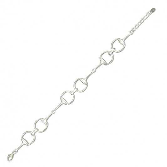 SIL.BRACELET: 19CM/7.5IN LIGHT SNAFFLE