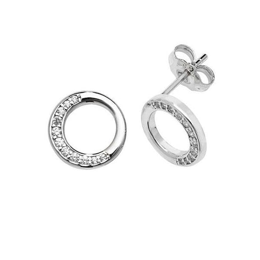 HALO CIRCLE CZ EARRINGS