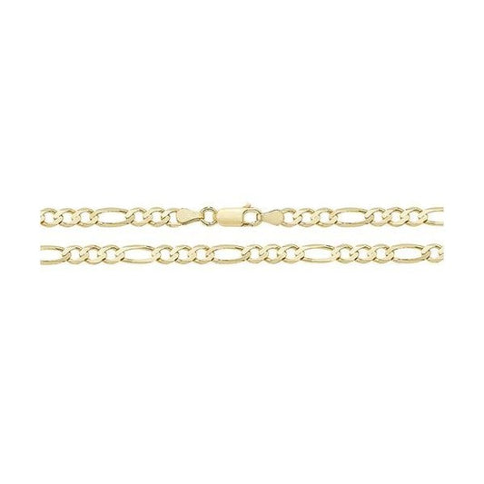 9CT YEL GOLD FIGARO CHAIN