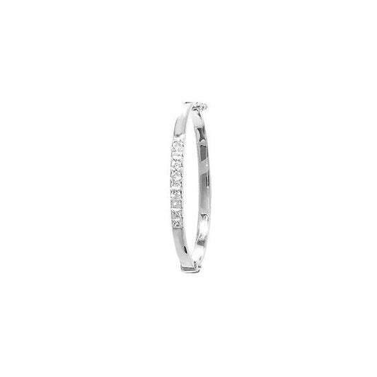 9CT WHT GOLD BABIES' CZ 4MM BANGLE