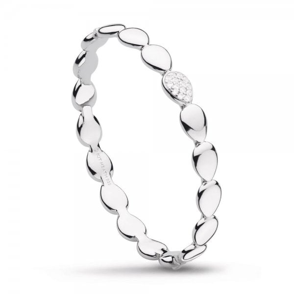 KH Coast Pebble Glisten CZ RP Hinged Bangle